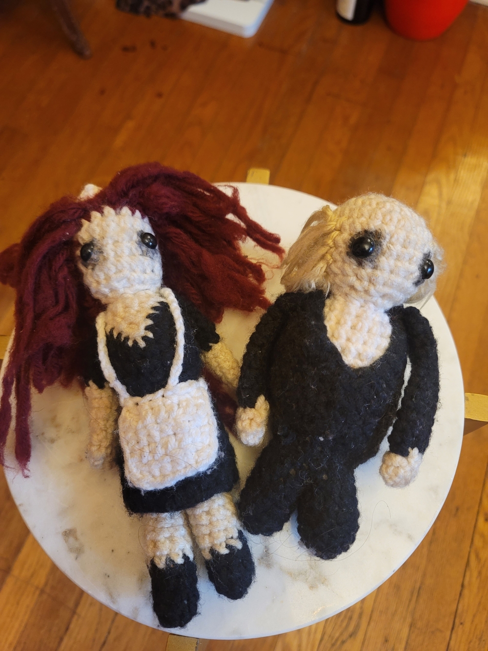 The Rocky Horror Picture Show Handmade Crochet Doll Pair Magenta & RiffRaff